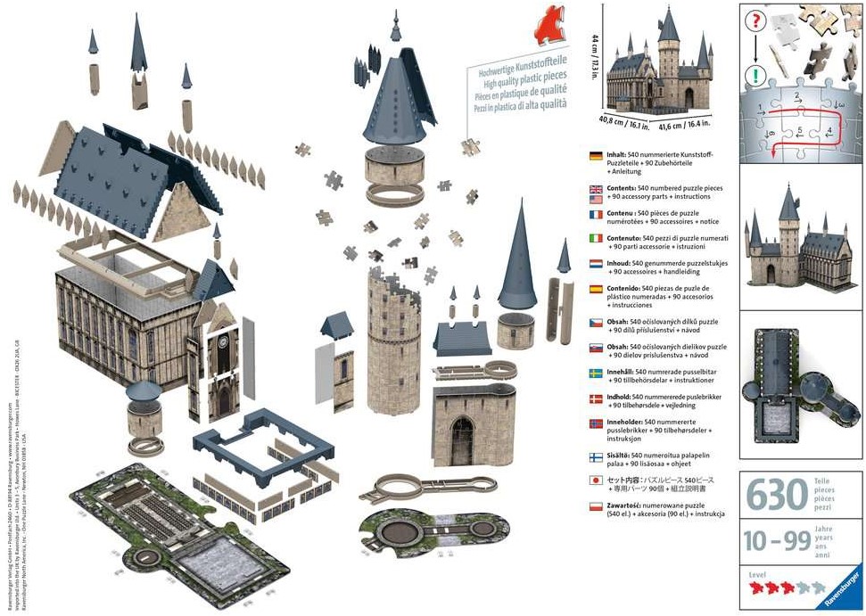 Verval koolhydraat ergens bij betrokken zijn 3D Puzzel - Harry Potter Zweinstein Kasteel (540 stukjes) - kopen bij  Spellenrijk.nl