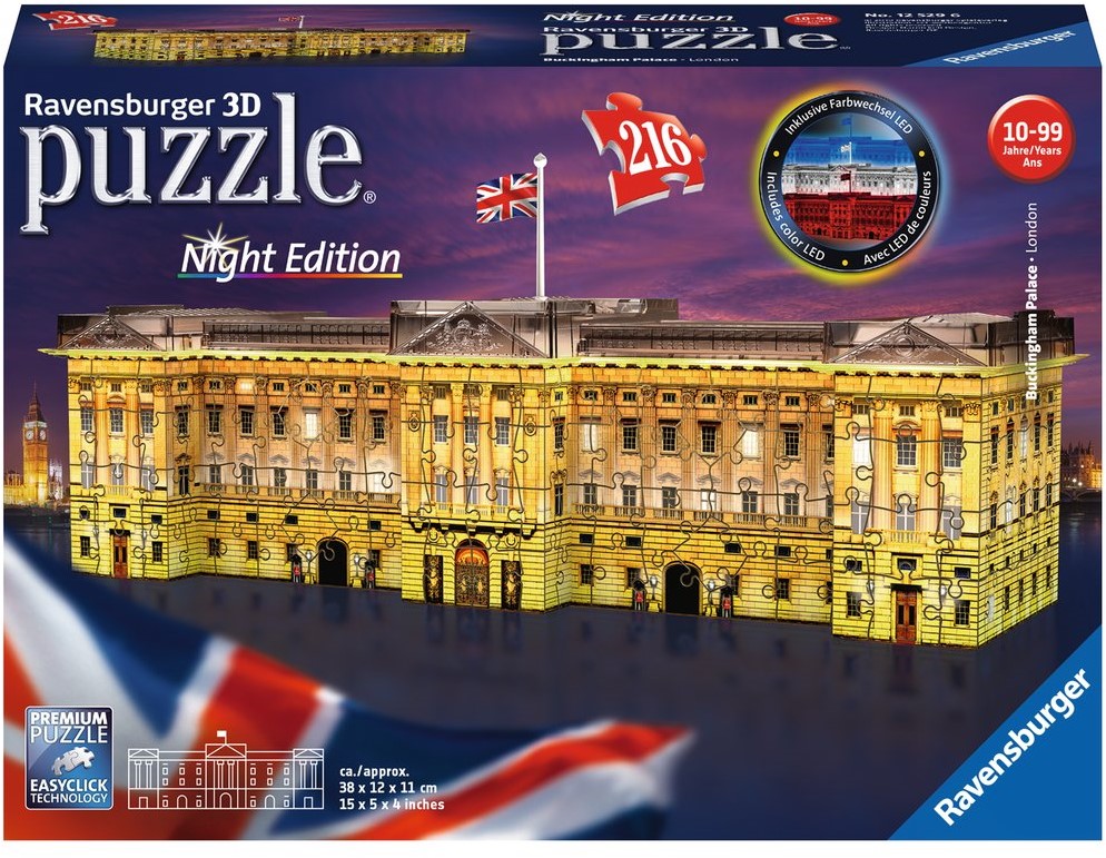 Harden ingesteld Beschaven 3D Puzzel - Buckingham Palace - Night Edition (216 stukjes) - kopen bij  Spellenrijk.nl