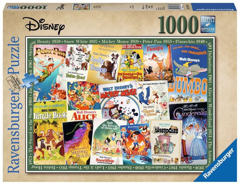 buiten gebruik Faculteit koppel Disney Vintage Movie Poster Puzzel (1000 stukjes) - kopen bij Spellenrijk.nl