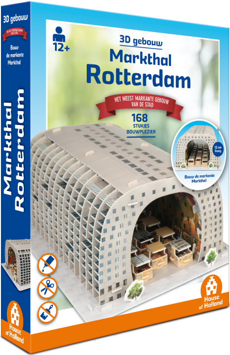 3D Gebouw - Markthal Rotterdam Puzzel (168 - kopen bij Spellenrijk.nl